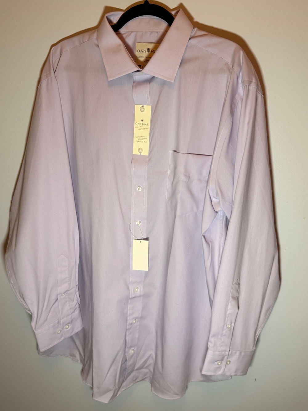 Oak Hill Men's Lilac Dress Shirt - Classic Long Sleeve